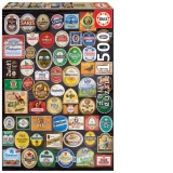 Puzzle 1500 piese Beer Labels Collage
