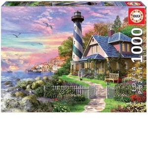 Puzzle 1000 piese Lighthouse in Rock Bay