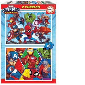 Puzzle 2 in 1 Super Hero Adventures