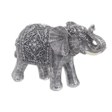 Decoratiune rasina Grey Elephant, 25x9x17