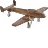 Miniatura avion din lemn si metal