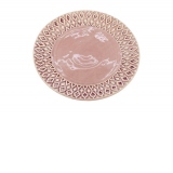 Platou decorativ ceramic roz, D31 x 3