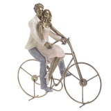 Decoratiune Couple on bike, Rasina, 26x14x27
