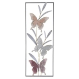 Decoratiune de perete Butterflies, Metal, 29x4x74