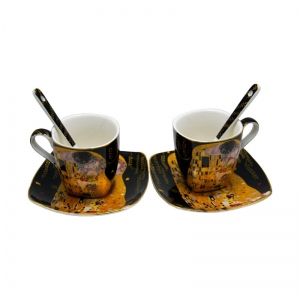 Set cesti cafea espresso Klimt, Charisma, Portelan, 50 ml