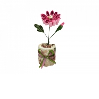Floare textila roz cu carbune activ bambus, Odorizare & Decor
