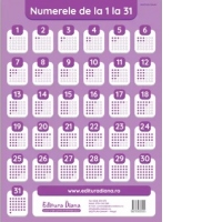 Numerele de la 1 la 31 - plansa 50x70