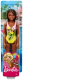 Papusa Barbie Creola cu Costum de Baie Inflorat