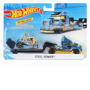 Set Camion si Masina Sport Hot Wheels Steel Power