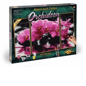 Kit Pictura pe Numere Schipper Orhidee, 3 Tablouri