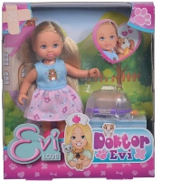 Set Papusa Doctor Evi cu Animalut de Companie Purcelus de Guineea