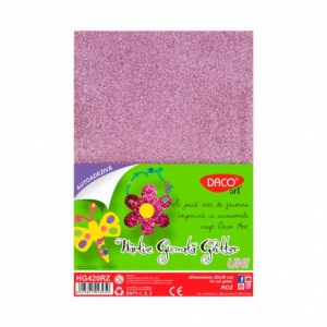 Hartie gumata autoadeziva glitter HG420RZ 20X30 cm 10 coli (roz glitter)