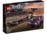 LEGO Speed Champions - Mopar Dodge//SRT Top Fuel Dragster si 1970 Dodge Challenger T/A 76904, 627 piese