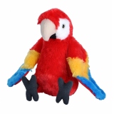 Papagal Macaw Stacojiu - Jucarie Plus Wild Republic 20 cm
