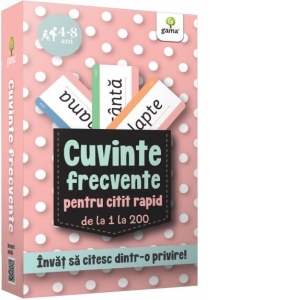 Cuvinte frecvente pentru citit rapid de la 1 la 200. Invat sa citesc dintr-o privire!