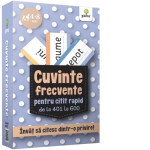 Cuvinte frecvente pentru citit rapid de la 401 la 600. Invat sa citesc dintr-o privire!