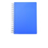 Agenda A5 nedatata cu spira, 200 FILE/400 pagini, coperta plastic, albastra