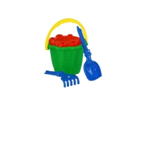 Galeata nisip, 3 accesorii, 32 x 20,5 cm Tupiko