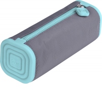Necessaire patrat Serve Prismo, gri/albastru