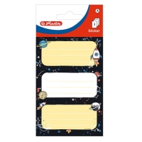 Etichete scolare, set 3x3 coli, motiv Space
