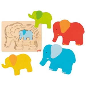 Puzzle multistrat elefant (5 straturi goki57450)