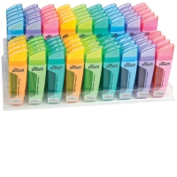 Serve Double Erase, mine creion 2B + radiera, 0.5 mm + 0.7 mm, 81 bucati, prezentare pe display expunere