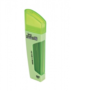 Serve Double Erase, mine creion 2B + radiera, 80 mine x 0.7 mm, corp verde fluorescent