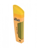 Serve Double Erase, mine creion 2B + radiera, 80 mine x 0.7 mm, corp galben fluorescent