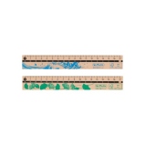 Rigla, lemn 100% FSC, 17 cm, diverse motive, seria GREENline