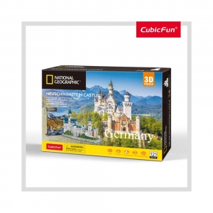 Cubic Fun - Puzzle 3D+Brosura-Castelul Neuschwanstein 121 Piese