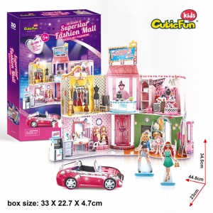 Cubic Fun - Puzzle 3D + Stickere Mall 157 Piese