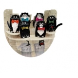 Felicitare 3D PopnRock Pisici cu papioane