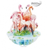 Felicitare 3D Pirouettes Santoro-Flamingo