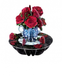 Felicitare 3D Pirouettes Santoro-Trandafiri