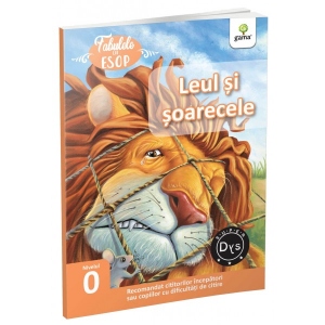 Fabulele lui Esop: Leul si soarecele. Recomandat cititorilor incepatori sau copiilor cu dificultati de citire. Super DYS - Nivelul 0