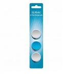 Magnet rotund, diametru 24 mm, culori argintiu+ turquoise metalic, set 6 bucati/blister, Frozen Glam