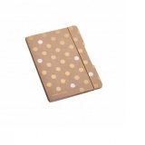 Caiet my.book flex A5, 40 file, 80g, punctat, coperta carton Pure Glam, elastic auriu