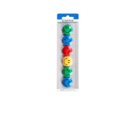 Magneti rotunzi Emoticon - diverse culori, 6buc/set