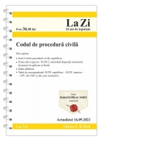 Codul de procedura civila. Cod 741. Actualizat la 16.09.2021