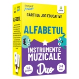 Alfabetul - Instrumente muzicale. Carti de joc educative