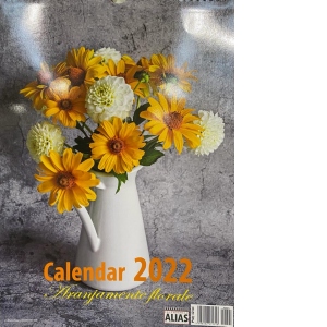 Calendar de perete 2022, format mare, spiralat, 12 file: Aranjamente florale