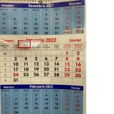 Calendar triptic de perete 2022