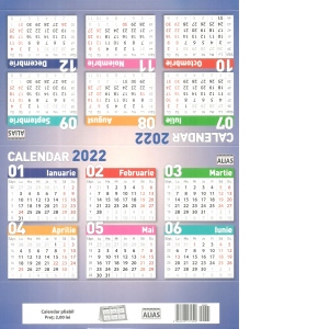 Calendar pliabil 2022