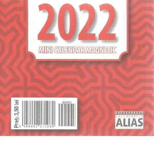 Mini calendar magnetic 2022