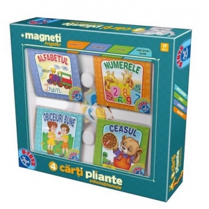 Set 4 carti pliante Educational + magnet frigider