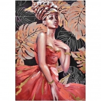 Tablou Canvas Lady In Red, 70x100cm