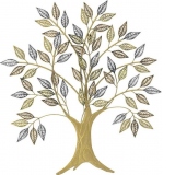 Decoratiune Perete Golden Tree, 76Χ2Χ83