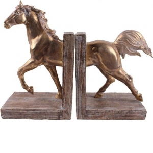 Suport Carti Golden Horse, Charisma, Rasina&Lemn, 30Χ11Χ23