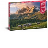Puzzle 1000 piese Mountain Scenery in the Dolomites