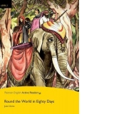 Round The World In Eighty Days Level 2, book with CD-ROM and MP3 Audio